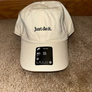 Nike Beige Embroidered “Just Do It” Cap